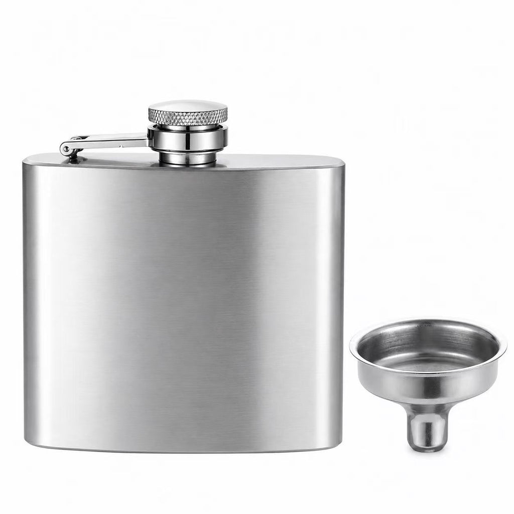 Hip Flask for Liquor with Funnel – 6 oz, 8 oz & 12 oz Stainless Steel Flask in Silver, Pink, Black & Lavender