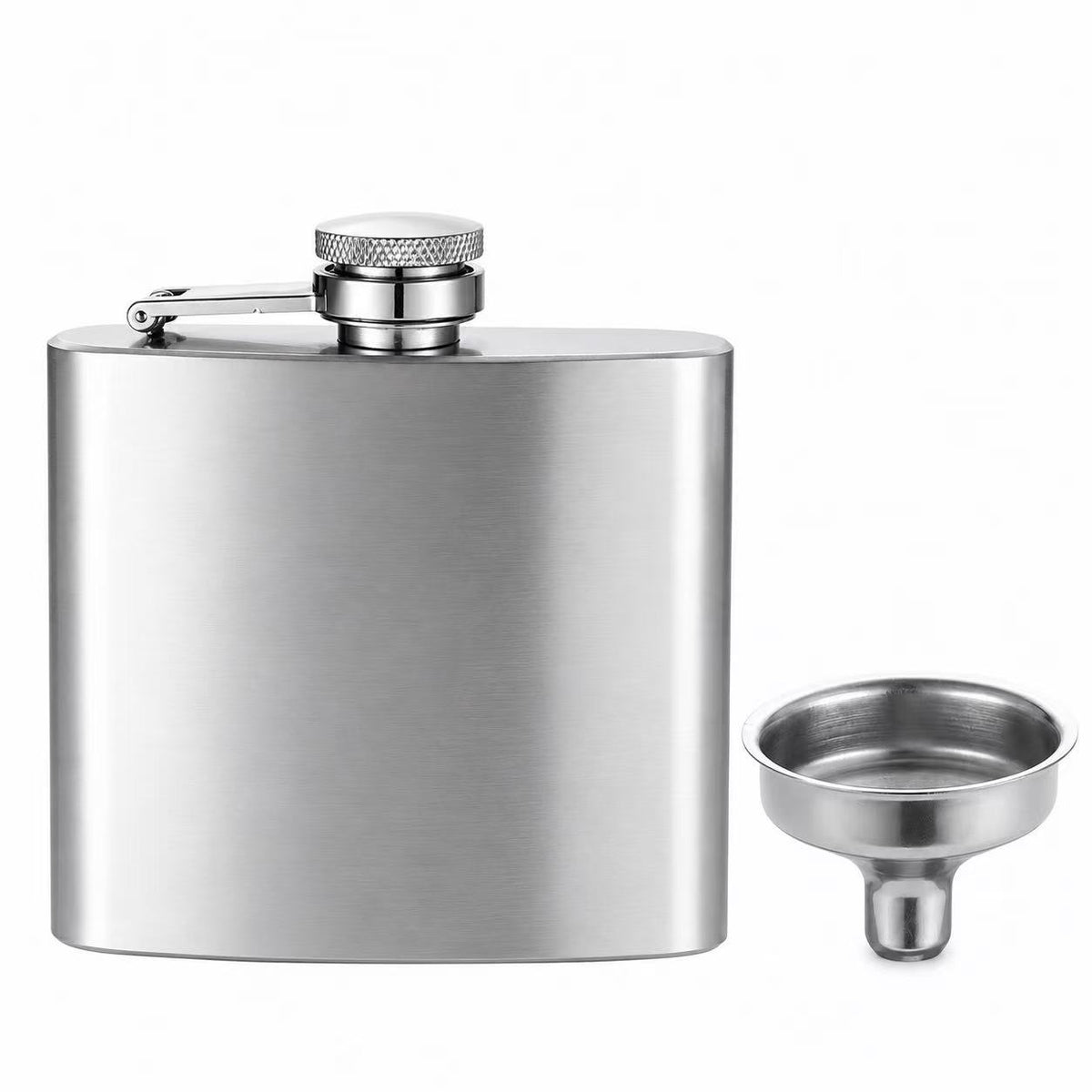 Hip Flask for Liquor with Funnel – 6 oz, 8 oz & 12 oz Stainless Steel Flask in Silver, Pink, Black & Lavender