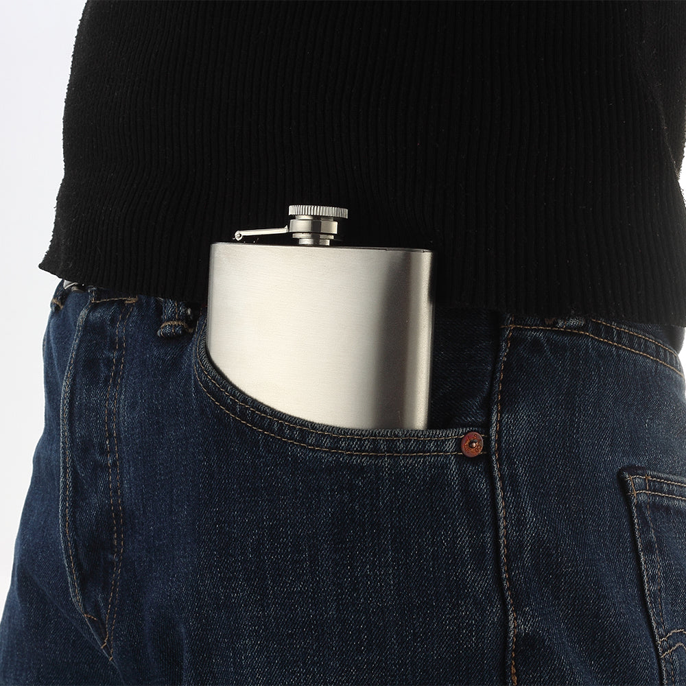 Hip Flask for Liquor with Funnel – 6 oz, 8 oz & 12 oz Stainless Steel Flask in Silver, Pink, Black & Lavender