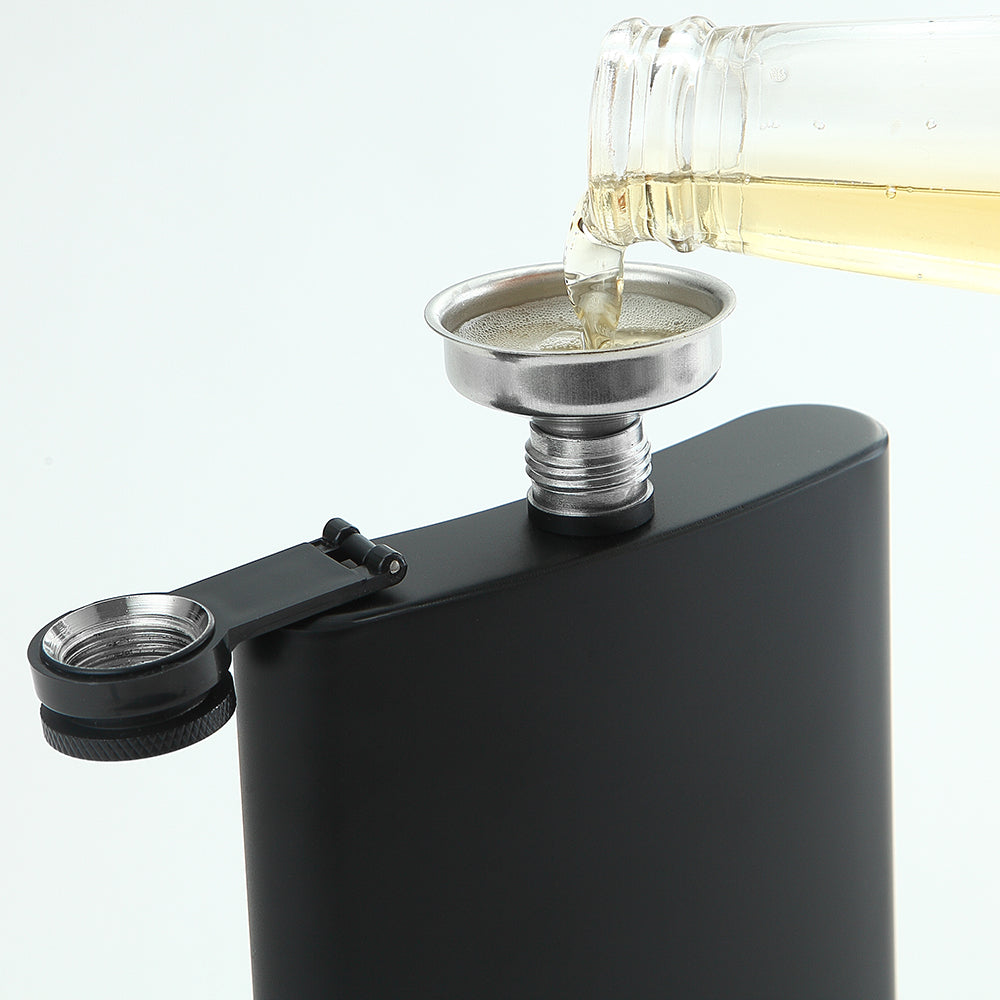 Hip Flask for Liquor with Funnel – 6 oz, 8 oz & 12 oz Stainless Steel Flask in Silver, Pink, Black & Lavender