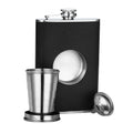 Hip Flask with Collapsible Shot Cup – Stainless Steel Liquor Flask for Men with Funnel