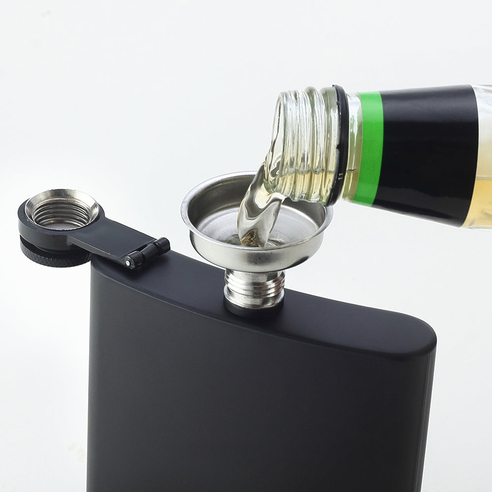 Hip Flask for Liquor with Funnel – 6 oz, 8 oz & 12 oz Stainless Steel Flask in Silver, Pink, Black & Lavender