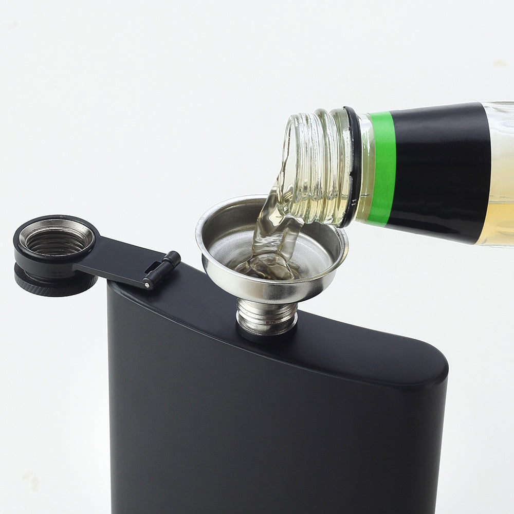 Hip Flask for Liquor with Funnel – 6 oz, 8 oz & 12 oz Stainless Steel Flask in Silver, Pink, Black & Lavender